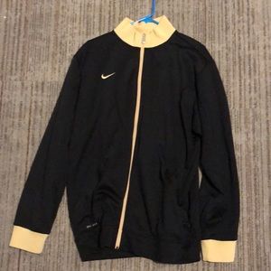 Black and Gold Nike Zip up Jacket